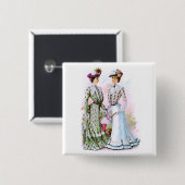 1901 Vintage Kleider Button (Vorne & Hinten)