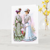 1901 Vintage Kleider Karte (Gelbe Blume)