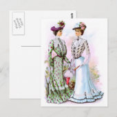 1901 Vintage Kleider Postkarte (Vorne/Hinten)