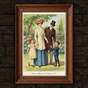 1901 Vintage Outdoor Mode Wandposter Poster