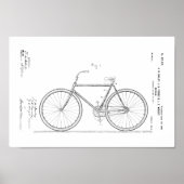 1901 Vintages Fahrradpatent Art Print Poster (Vorne)