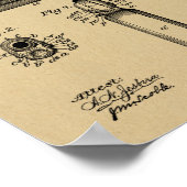 1902 Bräunende Schusswaffenpatentkunst Zeichnend P Poster (Ecke)