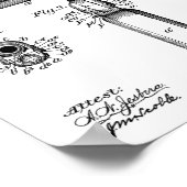 1902 Bräunende Schusswaffenpatentkunst Zeichnend P Poster (Ecke)