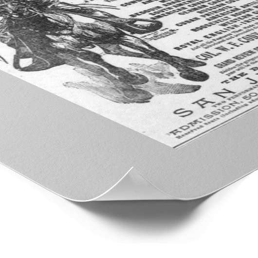 1902 Buffalo Bill's Wild West Show Ad Poster Image (Ecke)