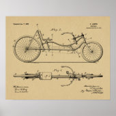 1902 Fahrradfahrer Design Patent Art Print Poster (Vorne)