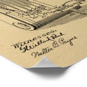 1902 Faltkamera Patent Art Zeichnend Druck Poster (Ecke)