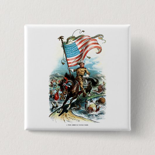 1902 Theodore Roosevelt Button (Vorderseite)