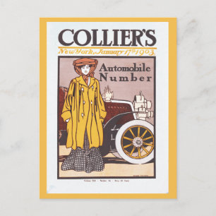 1903 Colliers Automobilnummer Postkarte