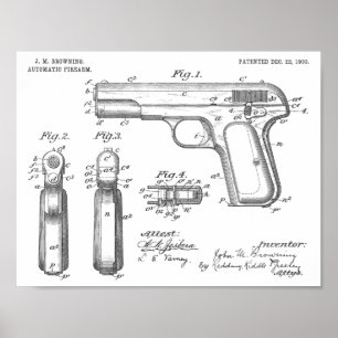 1903 die Gewehr-Patent-Kunst brünierend, die Druck Poster