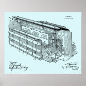 1903 Flying AirShip Patent Art Zeichnend Print Poster (Vorne)