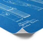 1903 Golf Club Caddy Bag Design Patent Art Print Poster (Ecke)