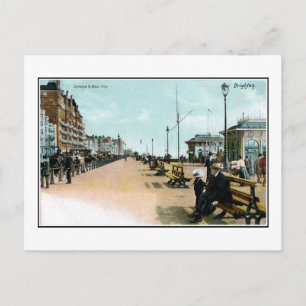 1903 Meerblick West Pier Brighton England Postkarte