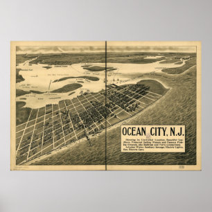 1903 Ozean-Stadt, NJ Poster