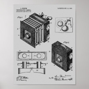 1903 Patentzeichnung für Klappkamera Kunst Druck Poster