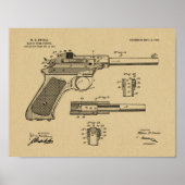 1903 Rapid Fire Gun Patent Art Zeichnend Print Poster (Vorne)