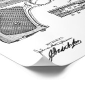 1903 Rapid Fire Gun Patent Art Zeichnend Print Poster (Ecke)