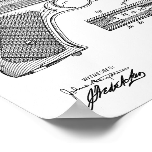 1903 Rapid Fire Gun Patent Art Zeichnend Print Poster (Ecke)