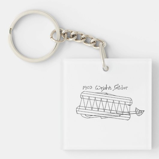 1903 Wright Glider Key Chain Schlüsselanhänger (Vorderseite)