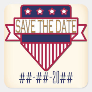 1904 Bully Pulpit (Wedding Collection) Quadratischer Aufkleber