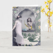 1904 Jugendstil Valentine Karte (Gelbe Blume)