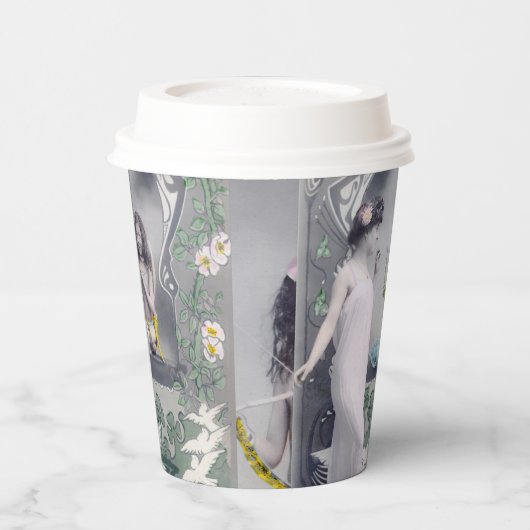 1904 Jugendstil Valentine Pappbecher (Links)