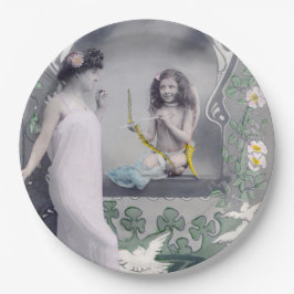 1904 Jugendstil Valentine Pappteller