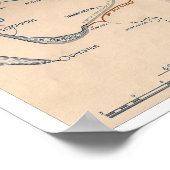 1904 Karte der Kanäle Connecting Manchester Poster (Ecke)