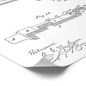 1904 Luger Gun Patent Art Zeichnend Print Poster (Ecke)