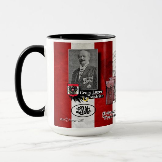 1904 Parabellum P08 Pistole Kaffee Tasse (Links)