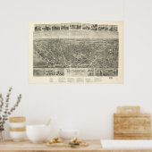 1904 Rutherford, NJ Birds Eye View Panorama Karte Poster (Küche)