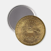 1904 Zwanzig-Dollar-Münze, zurück (Schwanz) oder 2 Magnet (Vorderseite/Rückseite)