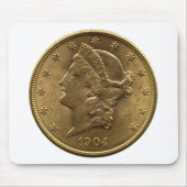 1904 zwanzig Dollar-Münzenfront (Köpfe) oder Geld Mousepad (Vorne)