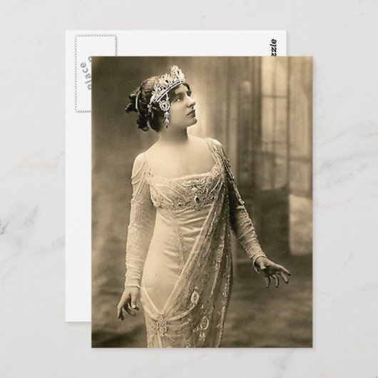 1905 Abend Gown Postkarte (Vorne/Hinten)