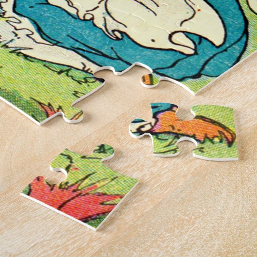 1905 beugt sich kleine Mädchen ihrer schwarzen Kat Puzzle (Seite)