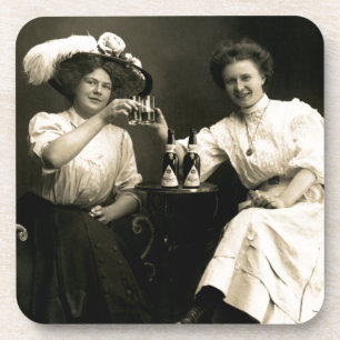 1905 Bier Drinking Girlfriends Untersetzer