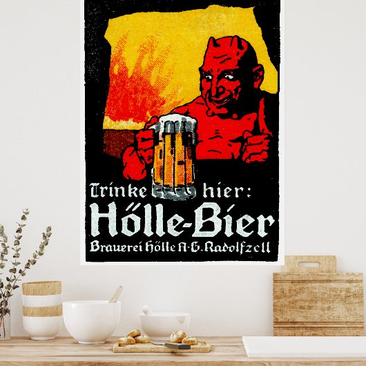 1905 Deutsches Bierposter Poster (Küche)