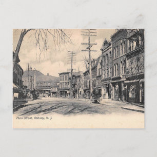 1905 Geschäfte Main St. Rahway NJ Vintage Postkarte