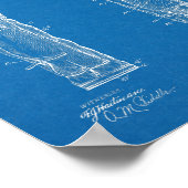 1905 Golf Club Caddy Bag Design Patent Art Print Poster (Ecke)