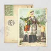 1905 Griechische Postkarte Femme de Salamis (Vorne/Hinten)