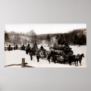 1905 Holzfäller bei der Arbeit Poster