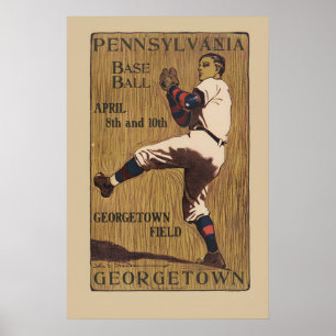 1905 Pennsylvania vs Georgetown im Vintage-Stil Poster