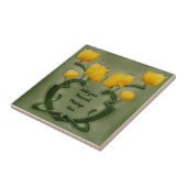 1905 Richards Art Nouveau Green Yellow Repro Fliese (Seite)