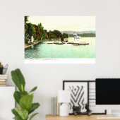 1905 Vintag Bemus Point, Chautaqua Lake, Poster (Heimbüro)