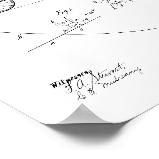 1905 Vintages Doppelfahrradpatent Art Printwerbung Poster (Ecke)