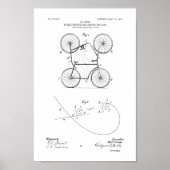 1905 Vintages Doppelfahrradpatent Art Printwerbung Poster (Vorne)