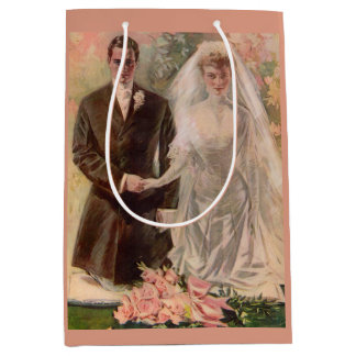 1906 Edwardian Hochzeit Mittlere Geschenktüte
