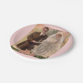 1906 Edwardian Hochzeit Pappteller (Schrägansicht)