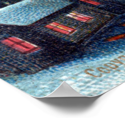 1906 Frohe Weihnachten Poster (Ecke)