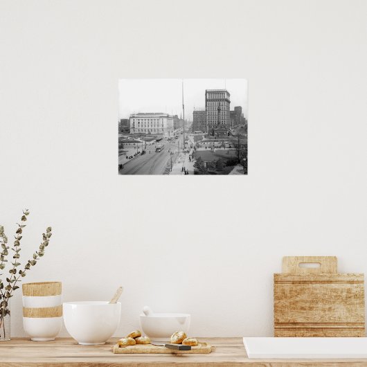 1906 Public Square Cleveland Ohio Poster (Küche)