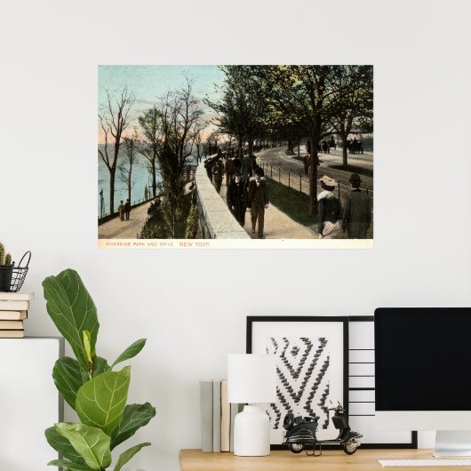 1906 Riverside Park and Drive, New York City Poster (Heimbüro)